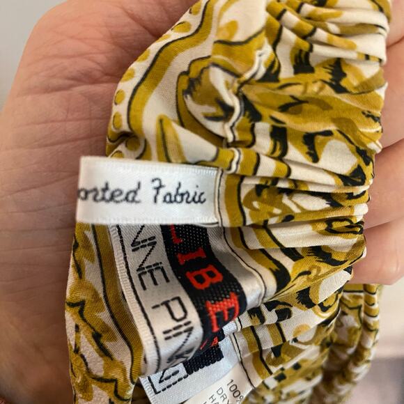 Vintage Anne Pinkerton Silk Skirt Gold French Royal Crest Size Small Medium - Picture 14 of 16